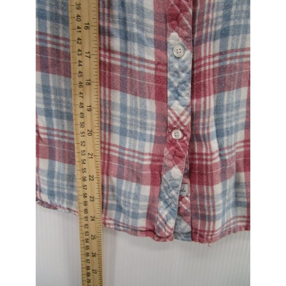 Rails Shirt Small White Button Up Plaid Collared Knit Preppy Western - Picture 5 of 13